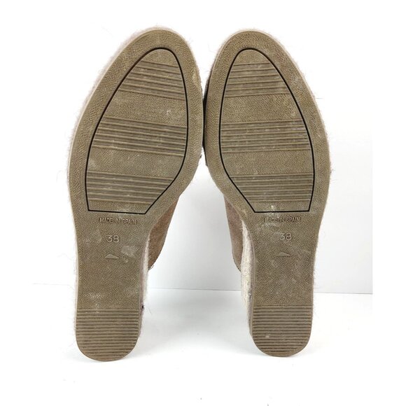 Anthropologie Paseart Tan Cross Band‎ Suede Espadrilles - Size 38 - Picture 7 of 7